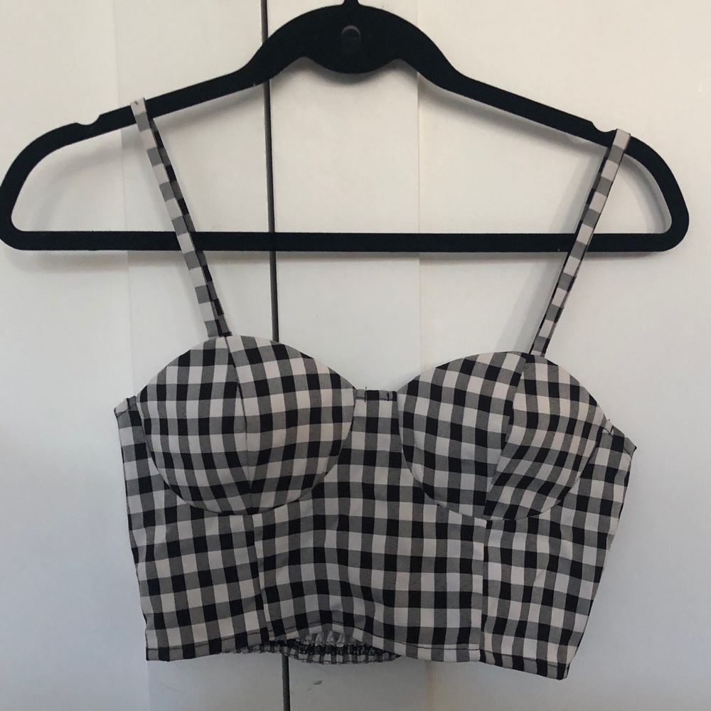 B&W GINGHAM BRALET